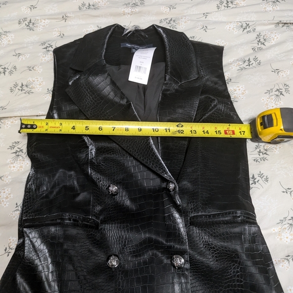French Connection Faux leather Croc blazer Dreas Size 8 - Picture 10 of 11